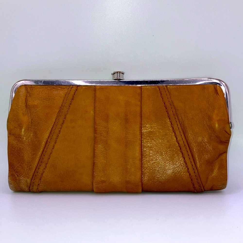 Brown HOBO Lauren  Leather Clutch - Picture 2 of 9